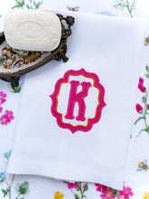 Load image into Gallery viewer, Moroccan Appliqué Linen Towel