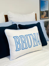Load image into Gallery viewer, Name Appliqué Lumbar Linen Pillow Cover