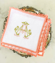 Load image into Gallery viewer, Hand Edged Cocktail Napkin set No. 45