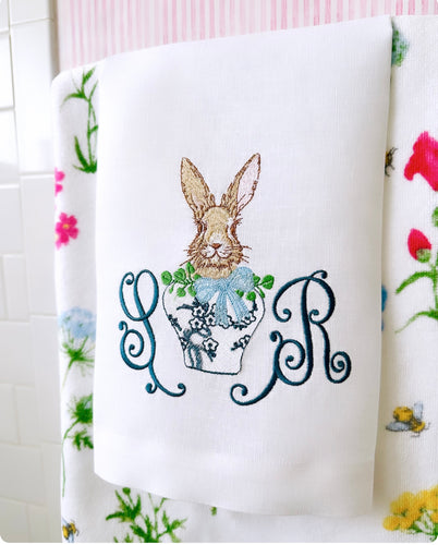 Bunny Linen Hand Towel