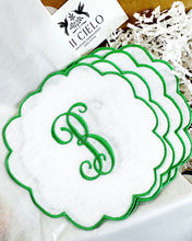 Load image into Gallery viewer, Scalloped Cocktail Napkins Set #28