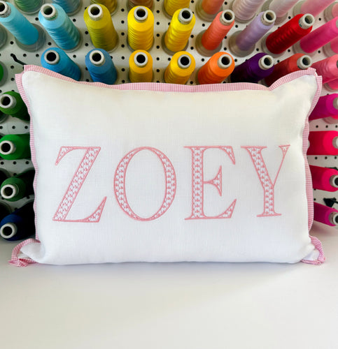 Linen pillow with name #33