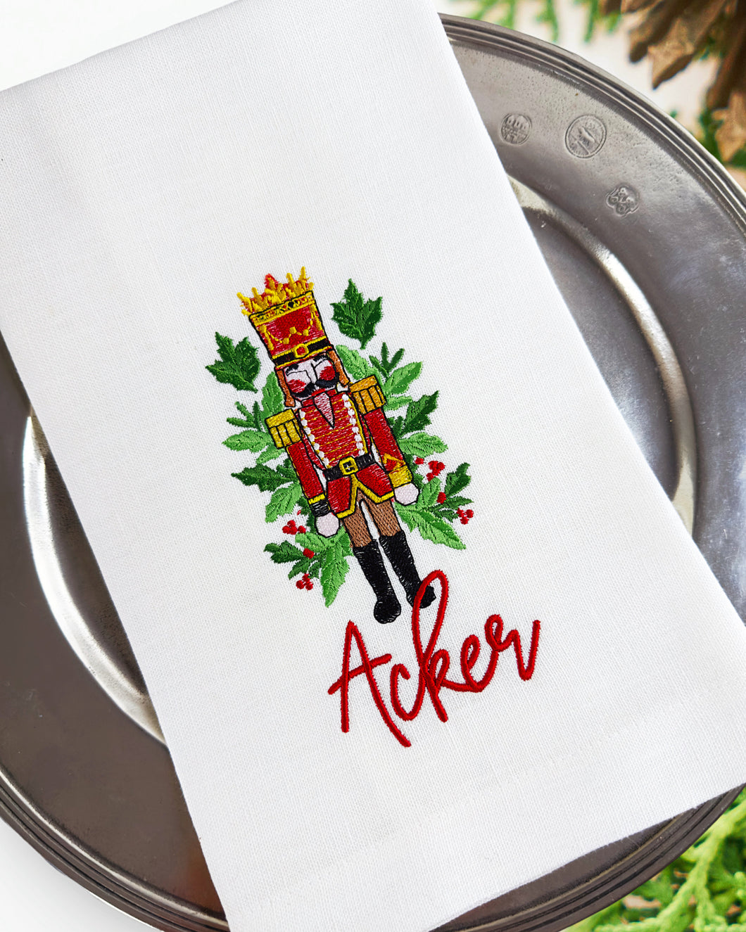 Nutcracker Linen Hand Towel