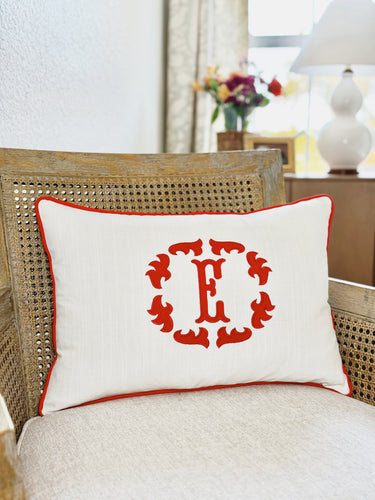 Appliqué Linen Pillow