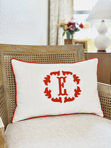 Appliqué Linen Pillow