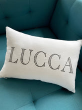 Load image into Gallery viewer, Linen pillow with name #33